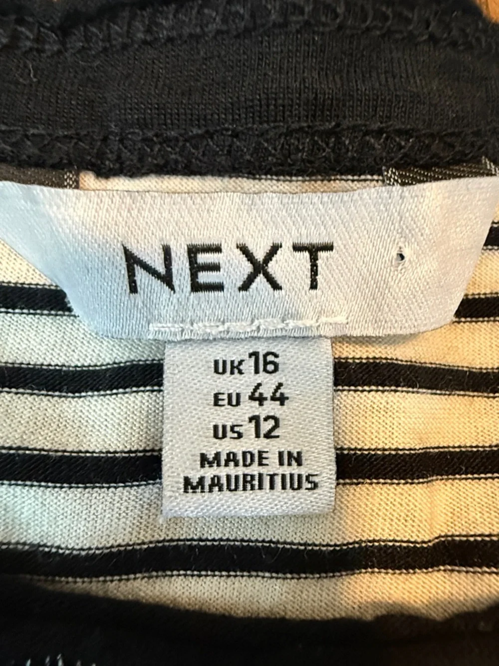 next Black and White Striped Crewneck Tee - Picture 2 of 3